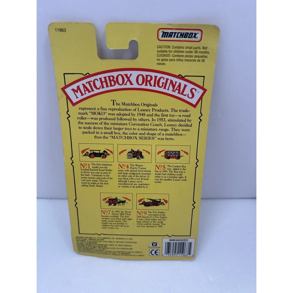 Matchbox Originals No. 7 Horse-Drawn Milk Float Moko Lesney Vintage Reproduction